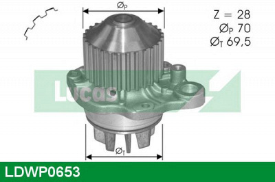 LUCAS ENGINE DRIVE ldwp0653 -  Водяной насос